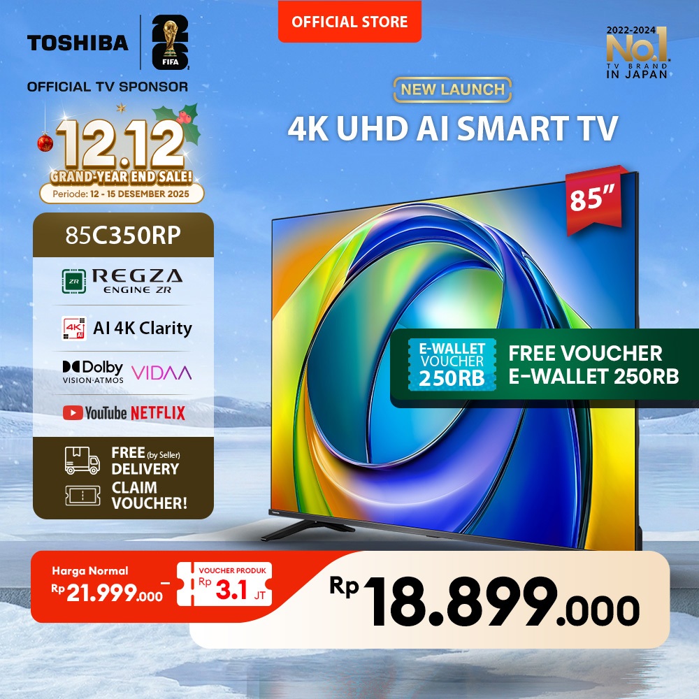 [4K] Toshiba TV 85" 4K UHD Smart TV - Regza ZR Gen3 Dolby Vision Atmos HDR10+ MEMC VRR ALLM AI Sound