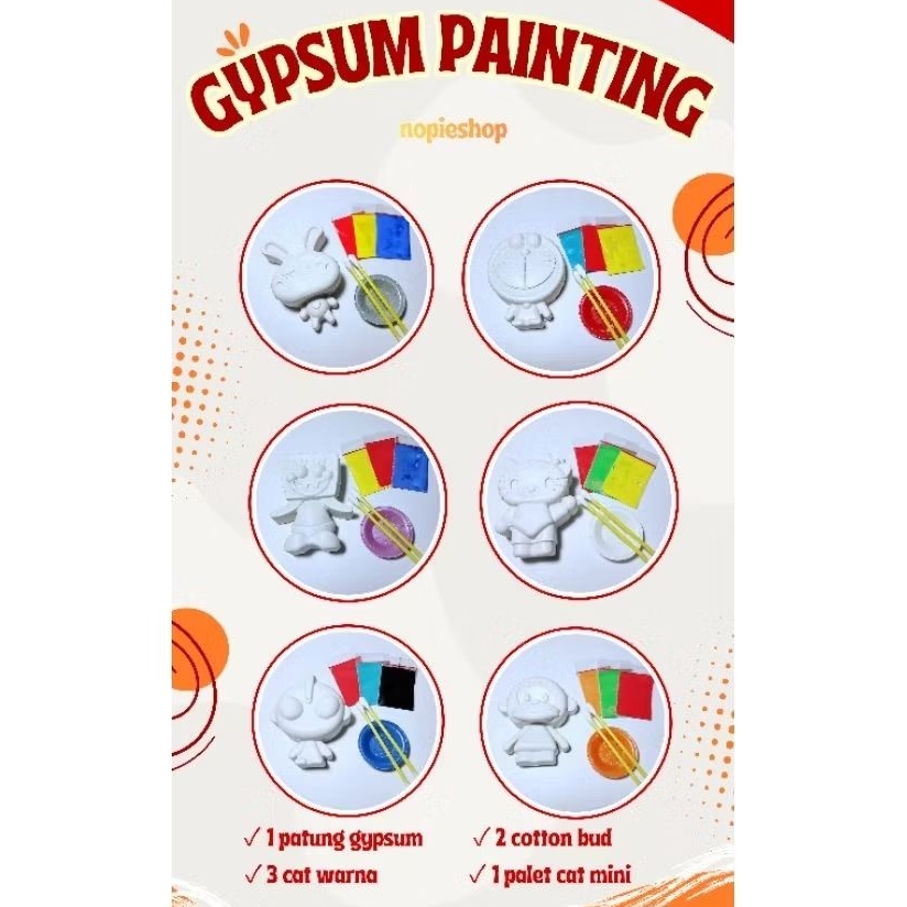 Melukis Patung Gypsum Karakter