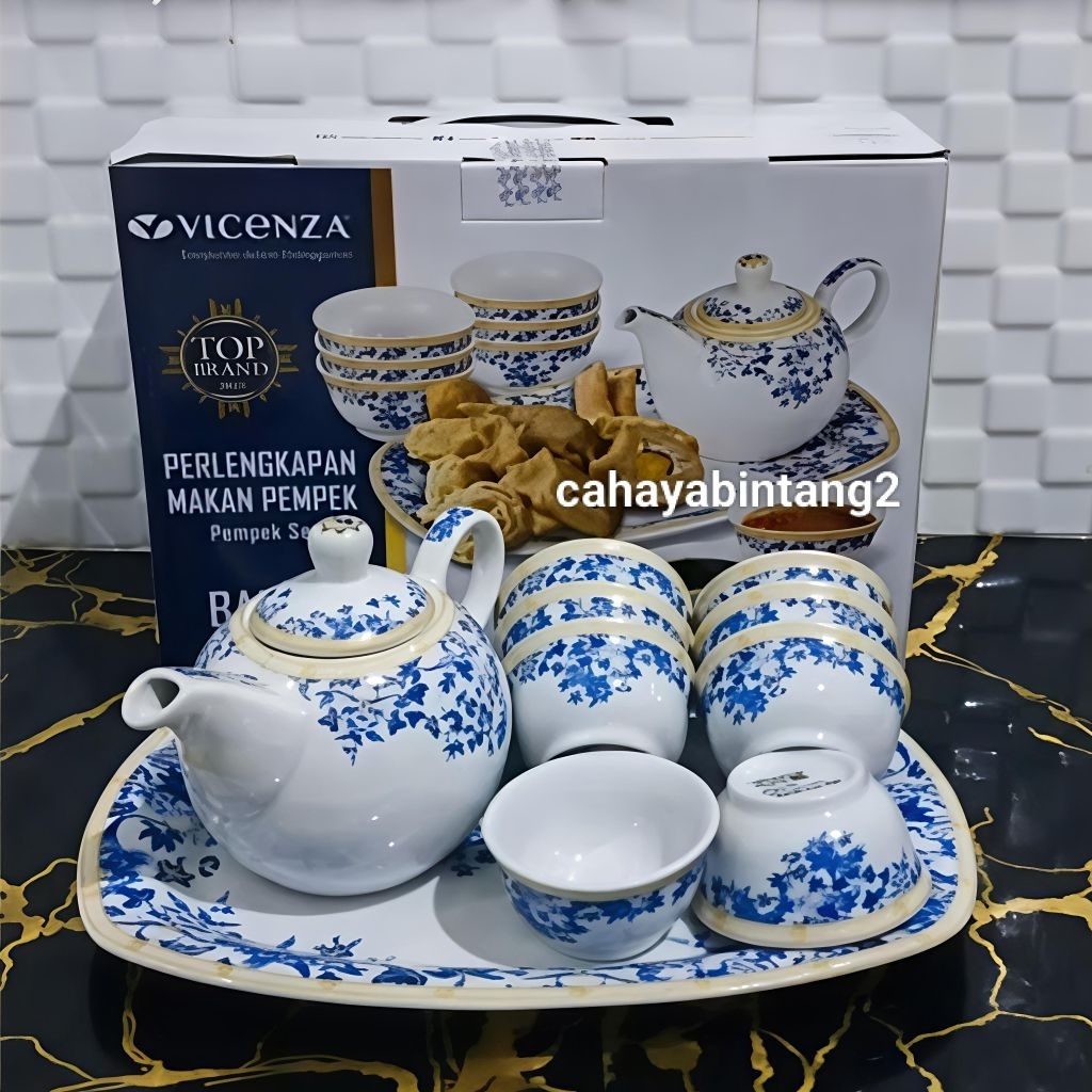 Wadah Saji Pempek/ Eskan Cuka Keramik Marble Vicenza BM-902