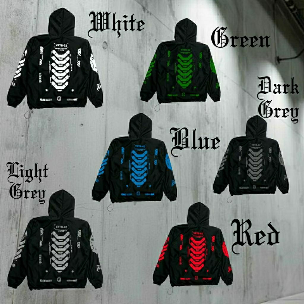 Waterproof VRTB-02 - Zipper Hoodie Techwear |  Parasut Jacket