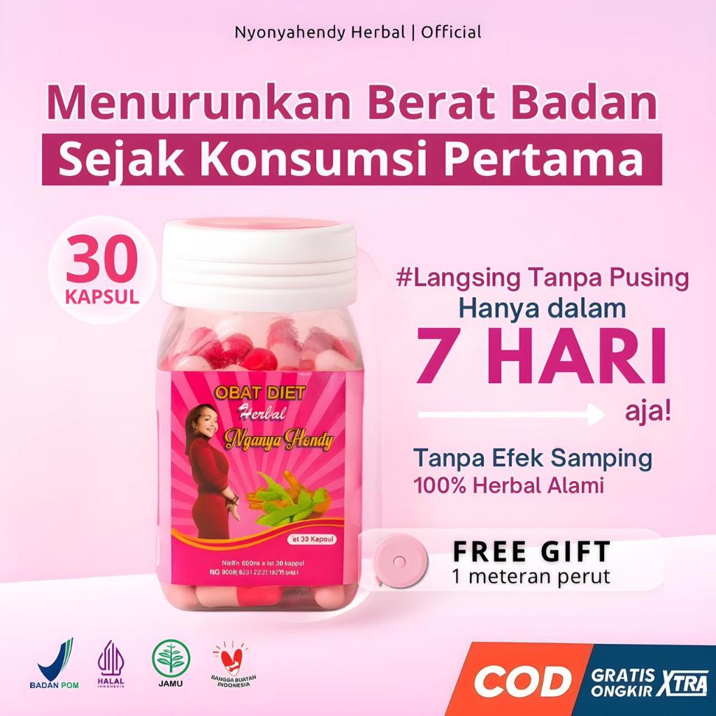 Nyonya Hendy Herbal Pelangsing - Obat Diet Herbal Ampuh Penurun Berat Badan dan Lemak Tubuh Alami Ta