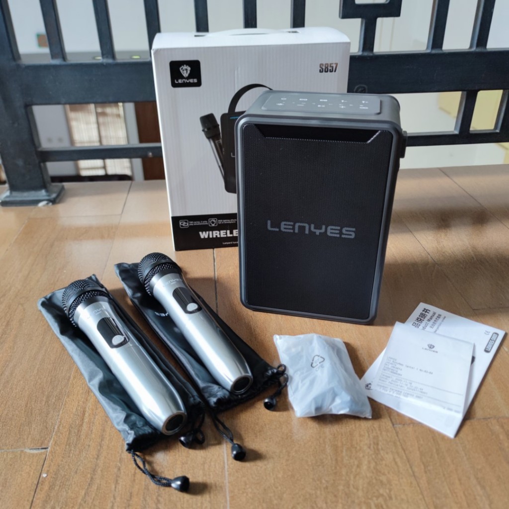 LENYES S857 150W KTV Speaker Karaoke Wireless Super Mulus