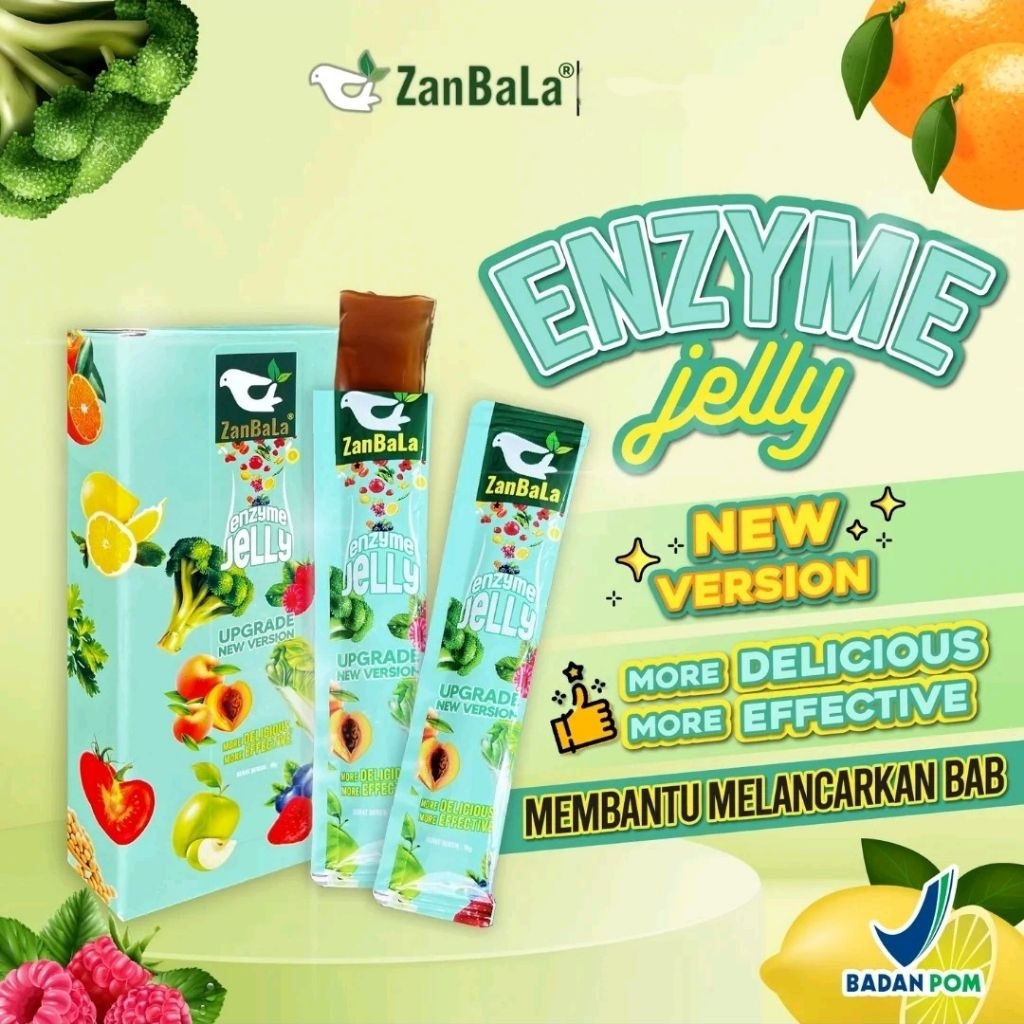 ZANBALA JELLY Fruit & Vegetable Enzyme Jelly ( 1 Box isi 6 pc). Untuk Membantu Melancarkan BAB