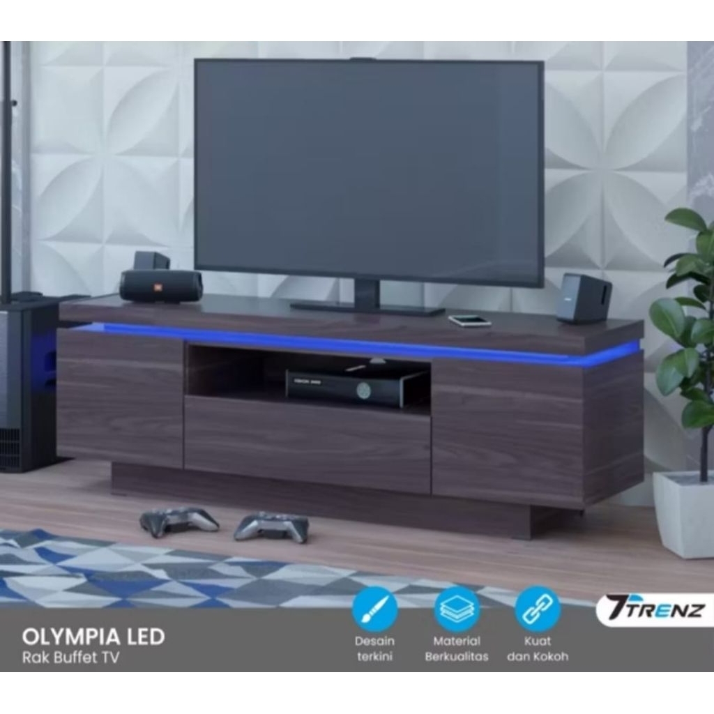 Rak meja TV Olympia lampu LED 150 - BANDUNG area saja