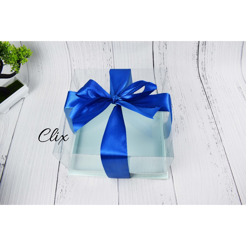 Box kue/tart/mika/pudding 22X22X15 Dengan PITA