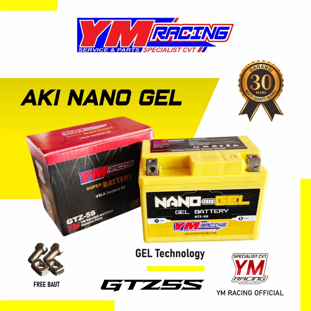 AKI MIO J GTZ5S NANO BATTERY SODIUM ION YM RACING / ACCU YM RACING MIO SOUL GT 115 | ACU YM RACING X