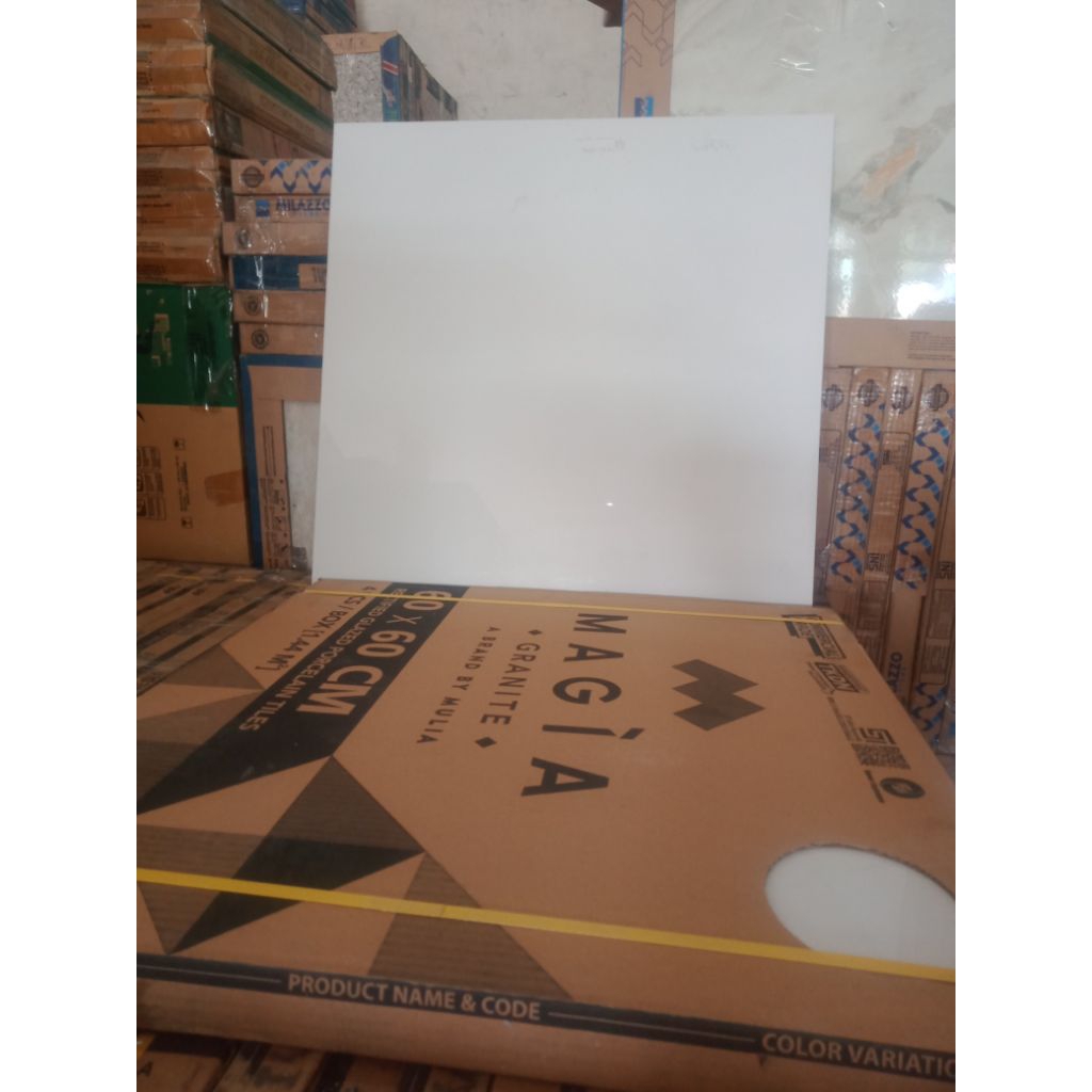 Granit Lantai 60x60 MAGIA PUTIH POLOS | GLOSSY