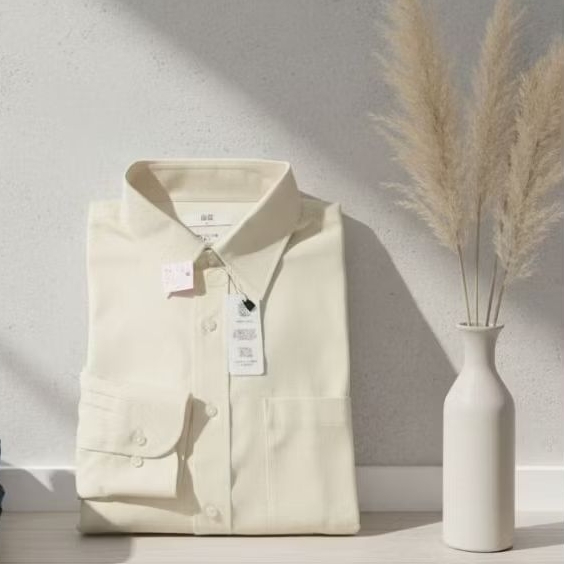 Kemeja Pria UNIQLO Super Non-Iron Slim Fit Size XXL – Putih | Lengan Panjang