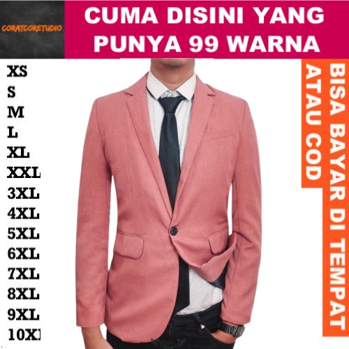 99 WARNA JAS PRIA UKURAN BESAR / JAS NIKAH UKURAN JUMBO JAS Blazer Celana Merah Muda Pink Fanta Mage