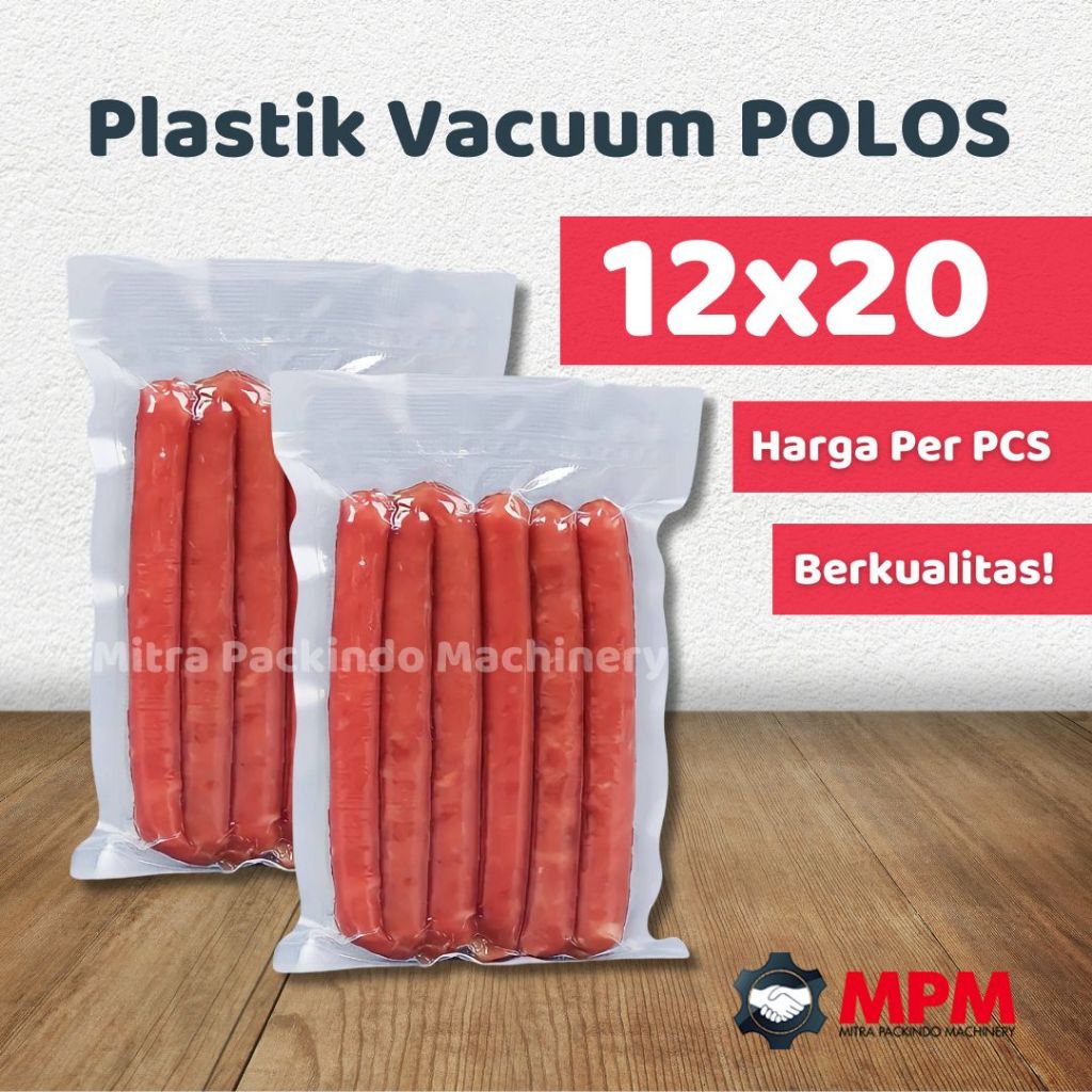 Plastik Vacuum POLOS 12x20 / Plastik Vakum ukuran 12 x 20