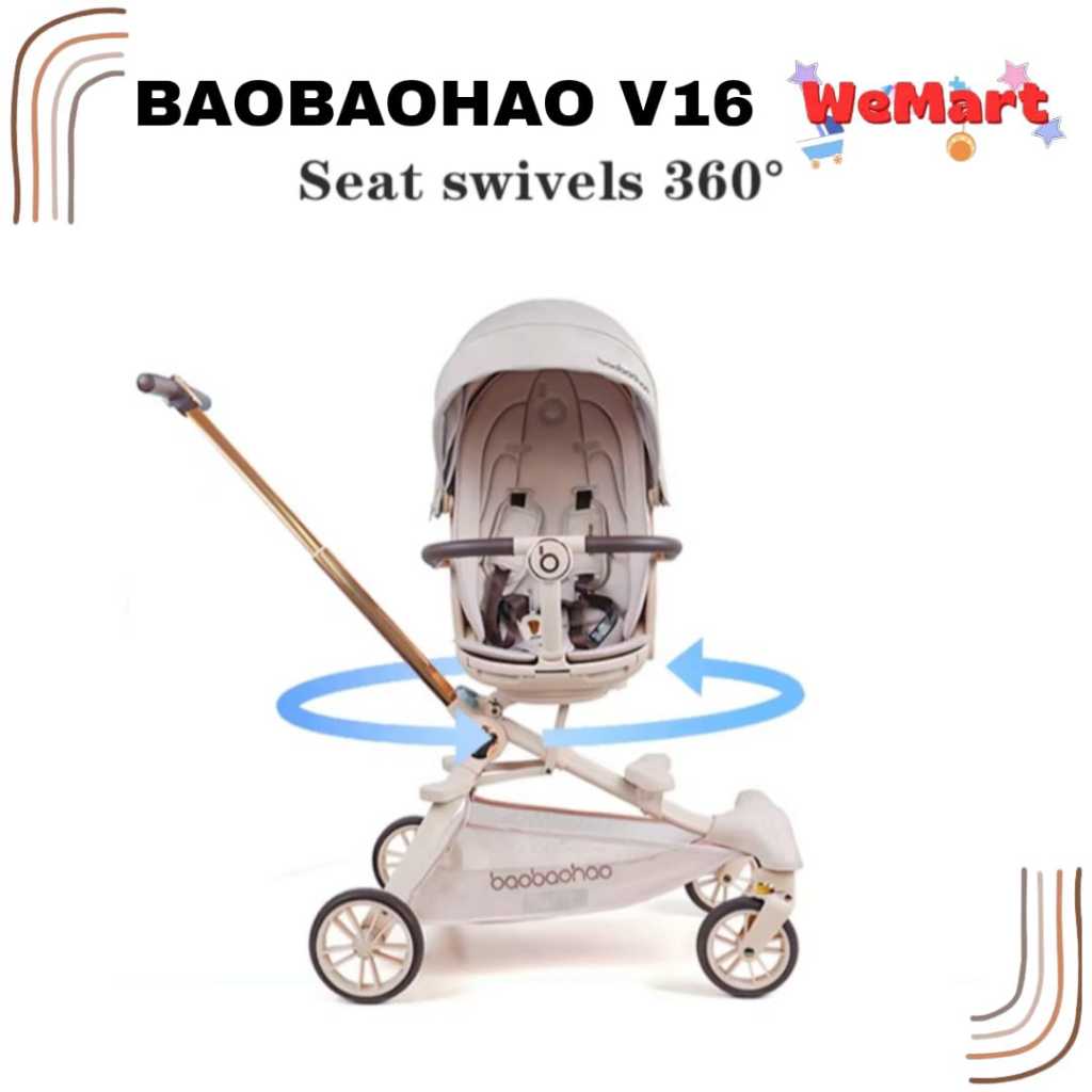 V16 BAOBAOHAO BABY STROLLER DELUXE ADJUSTABLE SEAT CABIN SIZE // Mainan Kereta Dorong Bayi Dua Arah 