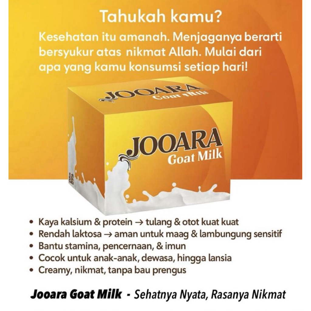 Susu Kambing Etawa Jooara Goat Milk