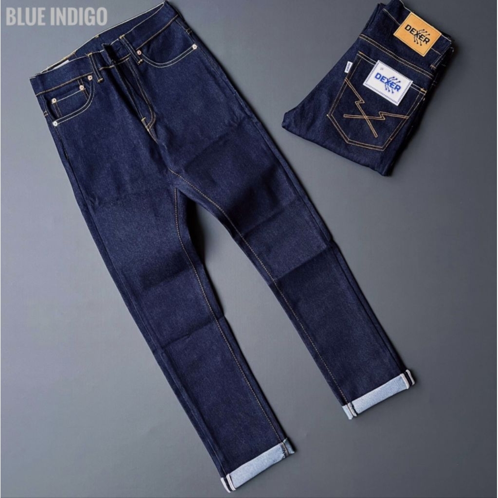 Dexer - Raw Denim - Accent Selvedge - Blue Indigo Stretch