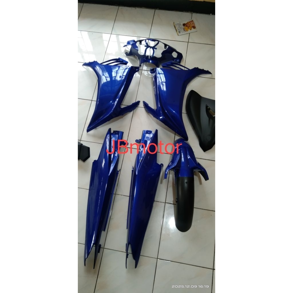 Body halus Jupiter MX new biru hitam doff