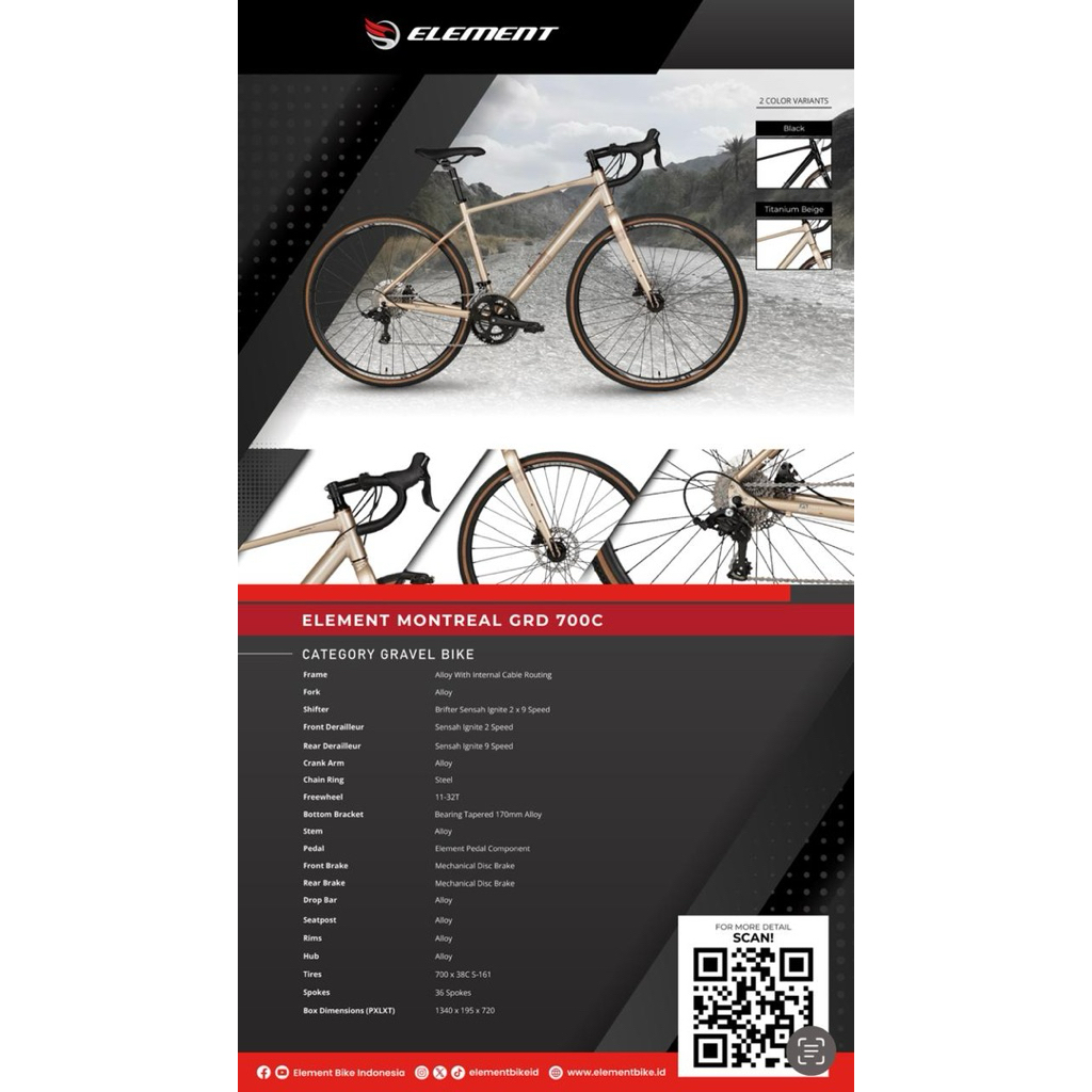 Road Bike Gravel Element Montreal GRD