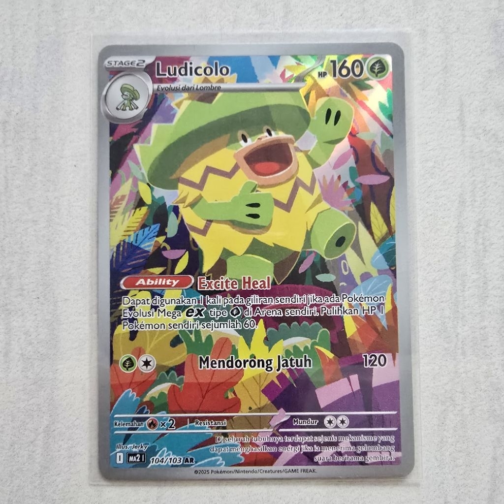 Ludicolo AR Set Kobaran Biru MA2 104/103 - Kartu Pokemon TCG Indonesia