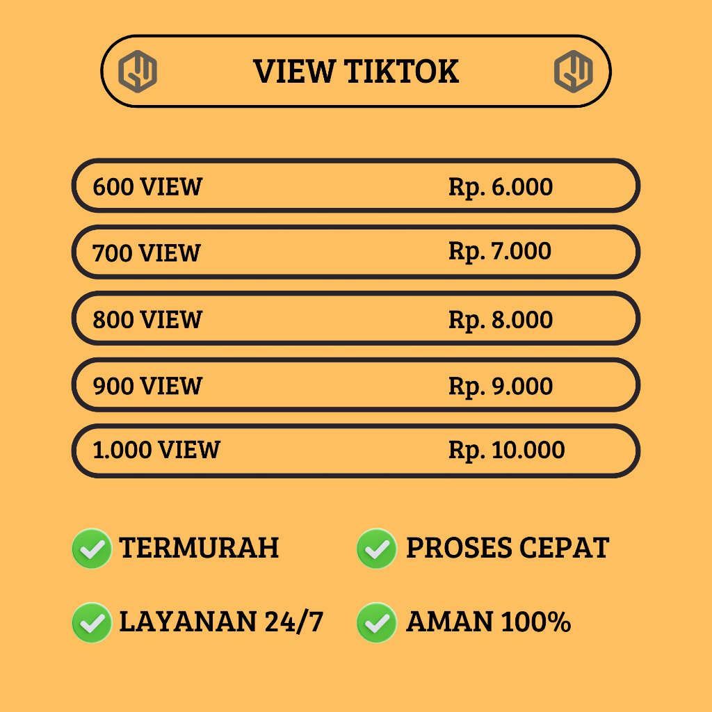 View TikTok Global High Quality World Wide Termurah 600-1000