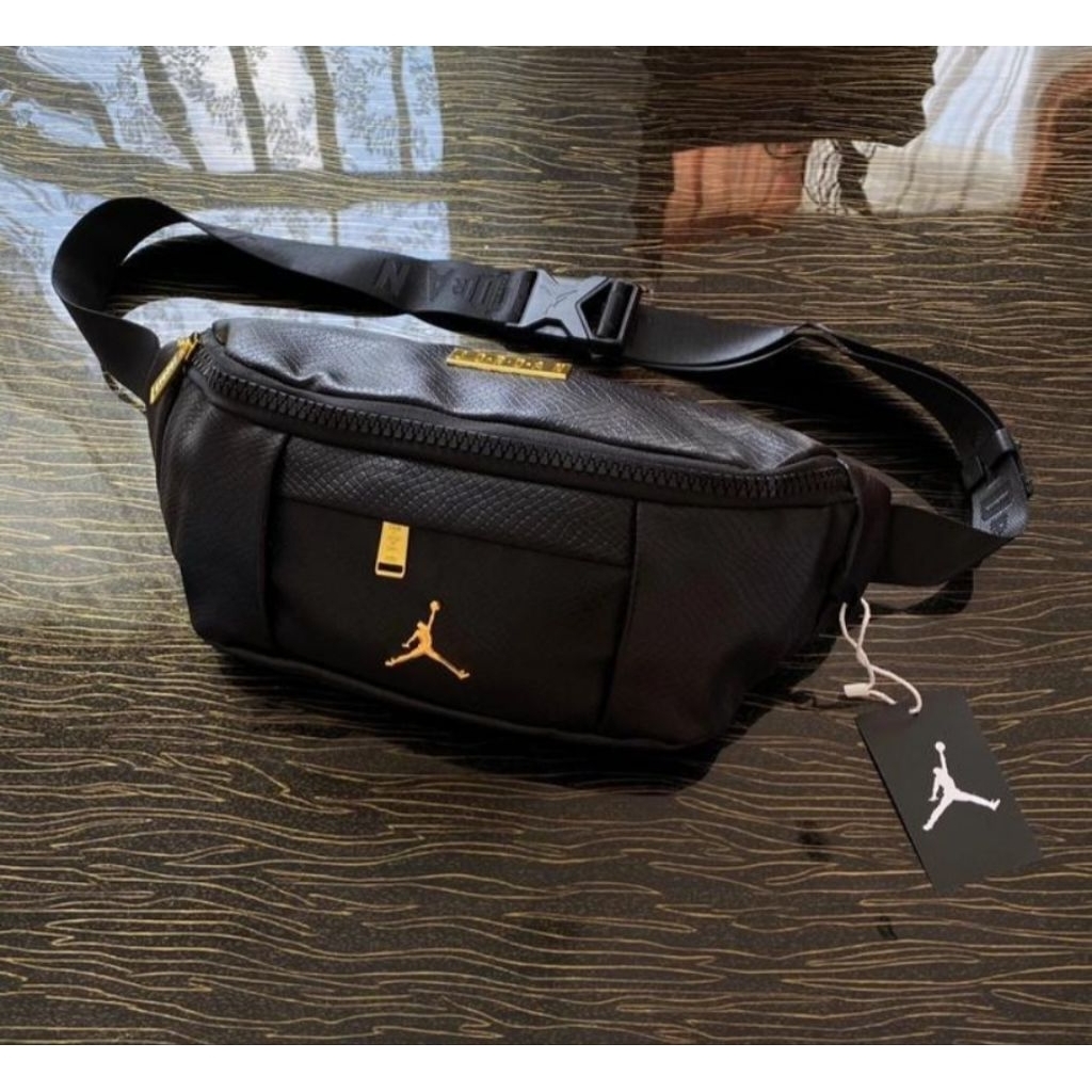 Tas Waistbag Tas Pinggang Air Jordan Regal Leather Import