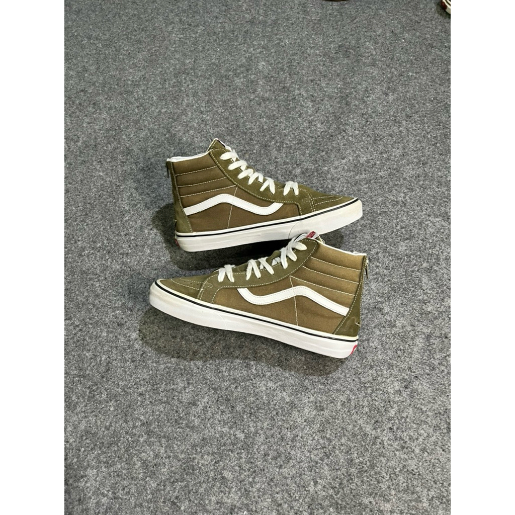 VANS SK8 HI OLIVE GREEN ZIPPER