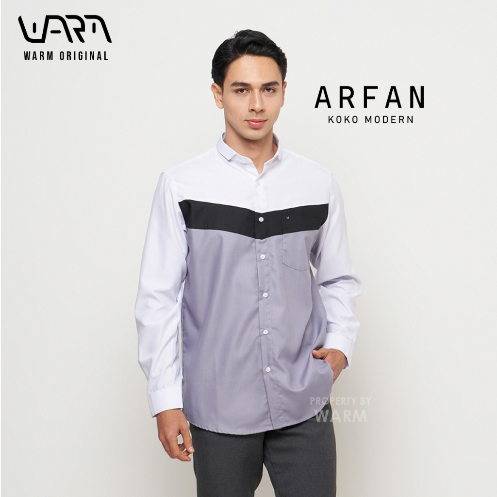 Koko Arfan Hitam Lengan Panjang Warm Muslim Dewasa