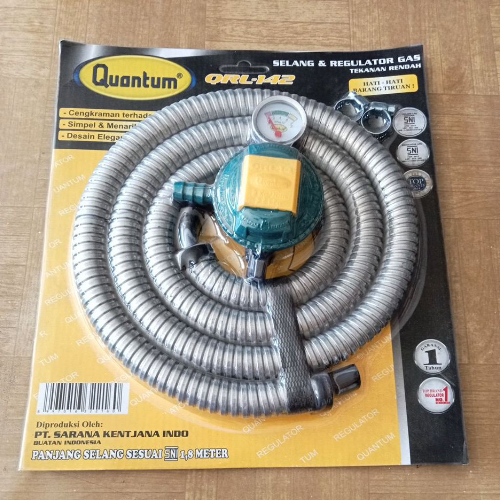 Regulator selang gas merk Quantum