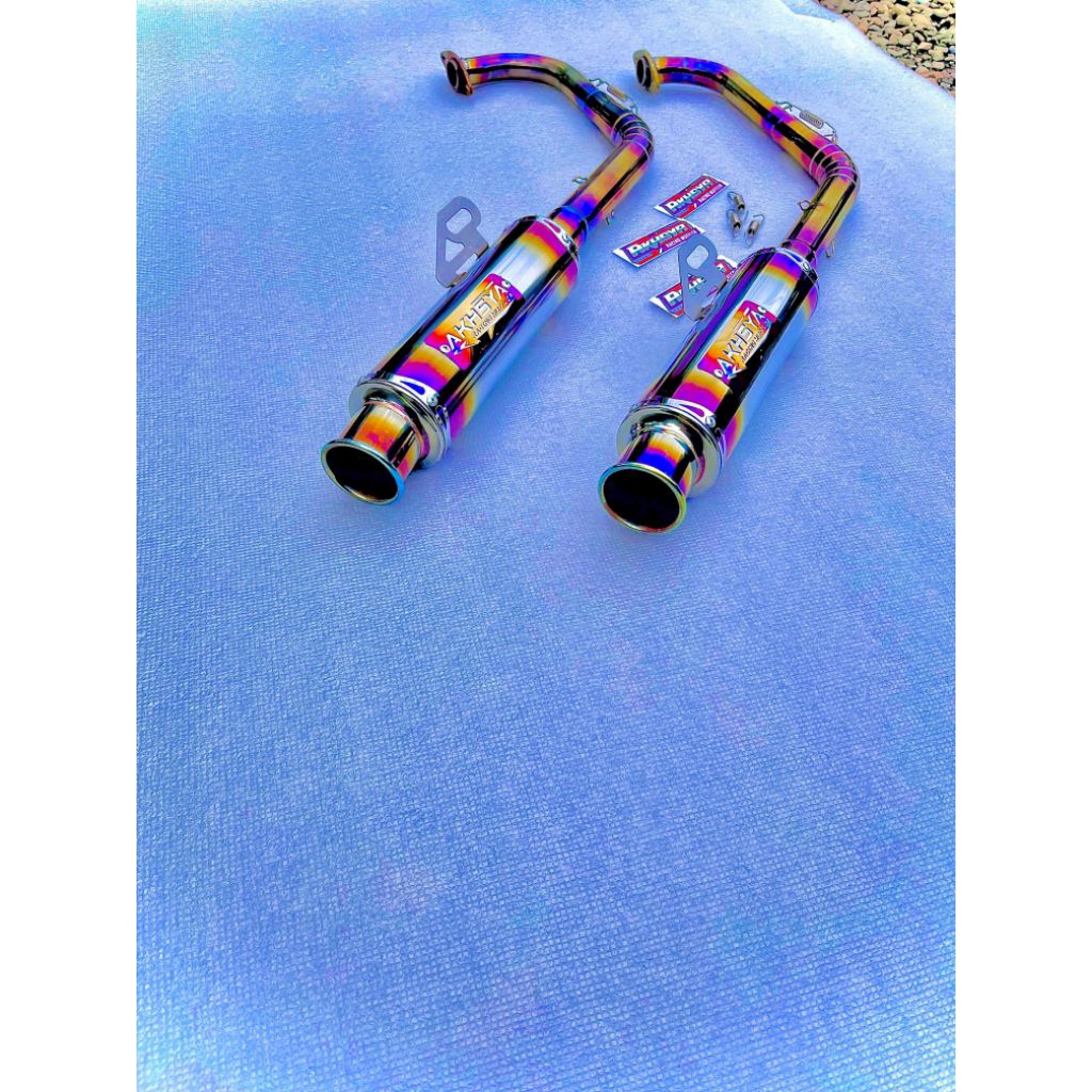 knalpot Salemba FULL BLUEMOON MONCONG KIMOCHI ceklis original AKHSYA MUFFLER inlet 38 MM untuk aerox
