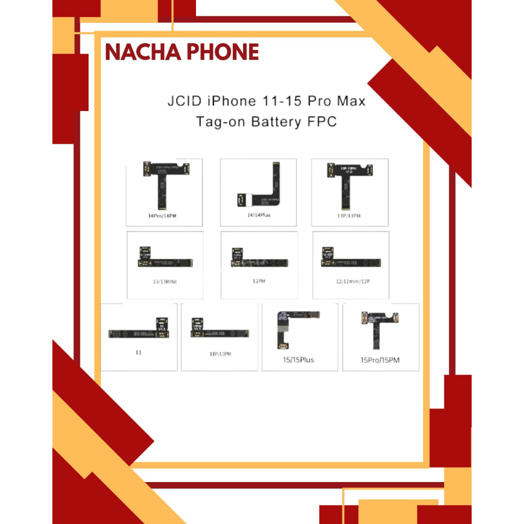 FLEXIBLE TAG ON BATERAI JC VIS FOR IPHONE 11-15 PRO MAX EXTERNAL