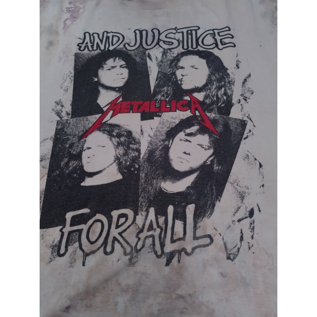 metallica vintage c59 and justice for all tie dye kaos band