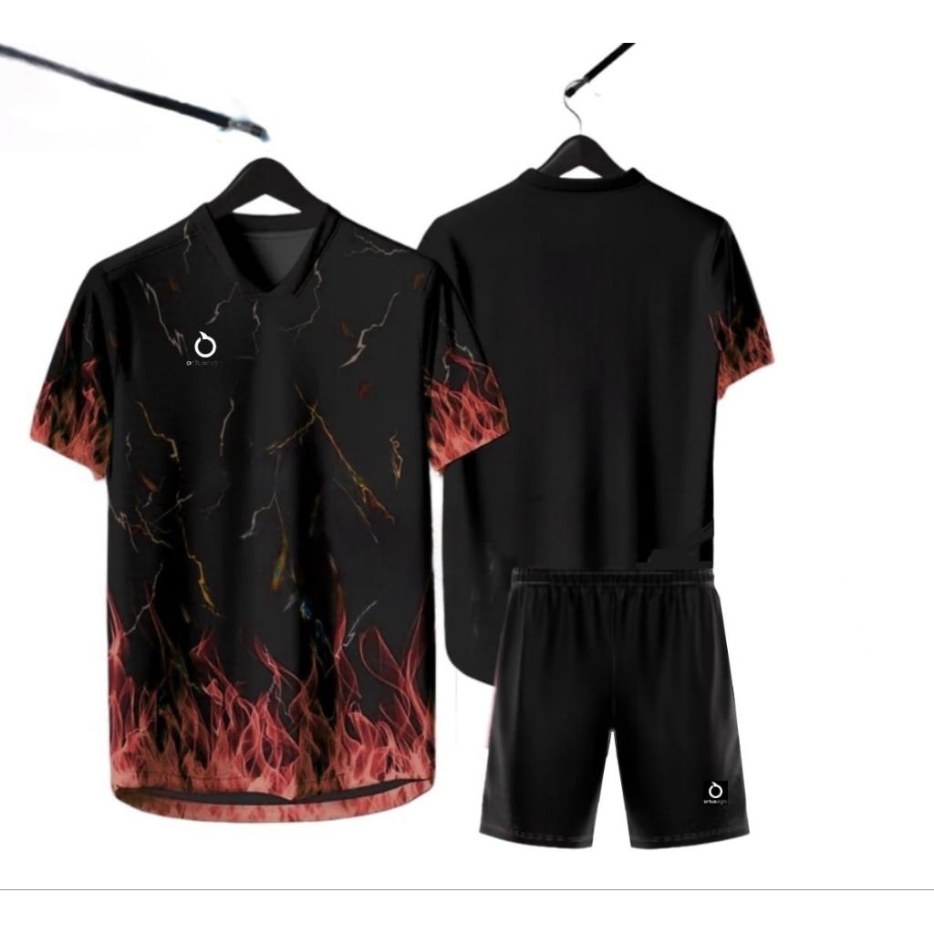 Jersey setelan bola futsal olahraga terbaru untuk remaja dan dewasa warna pink api outdoor