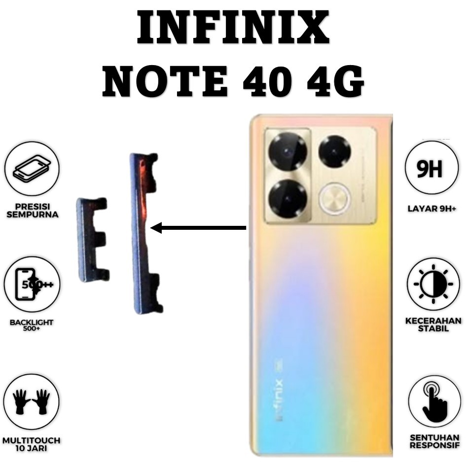 TOMBOL LUAR ON OFF + VOLUME INFINIX NOTE 40 4G ORIGINAL