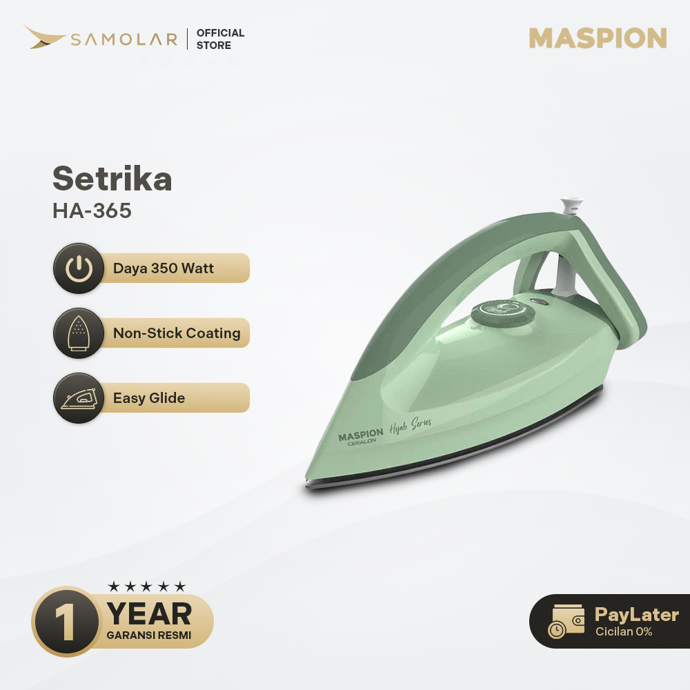 Maspion Setrika Automatic Iron Hijab Series HA-365 | Setrika Maspion HA 365