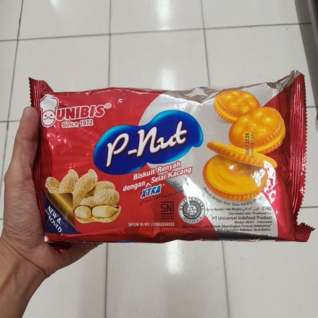 Unibis P-Nut biskuit Selai Peanut Kacang 258gr