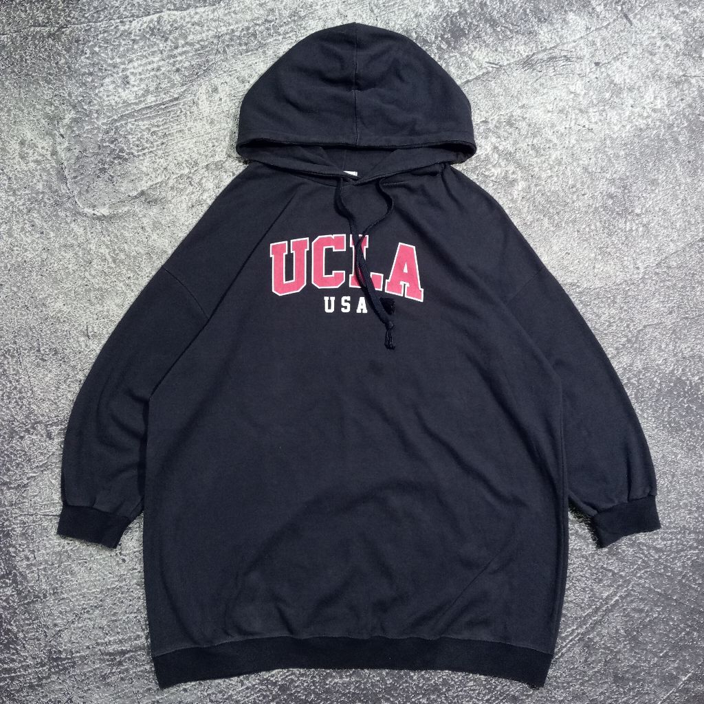 jaket Hoodie SANARAE UCLA USA hitam jaket casual murah size xxl