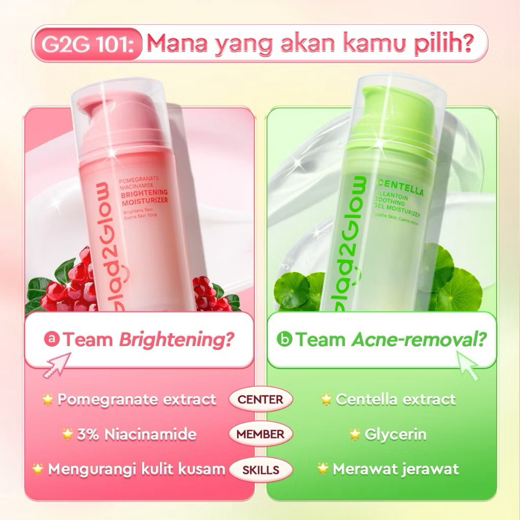 Glad2Glow Brightening Moisturizer 100g Glad2Glow Moisturizer Mencerahkan g2g