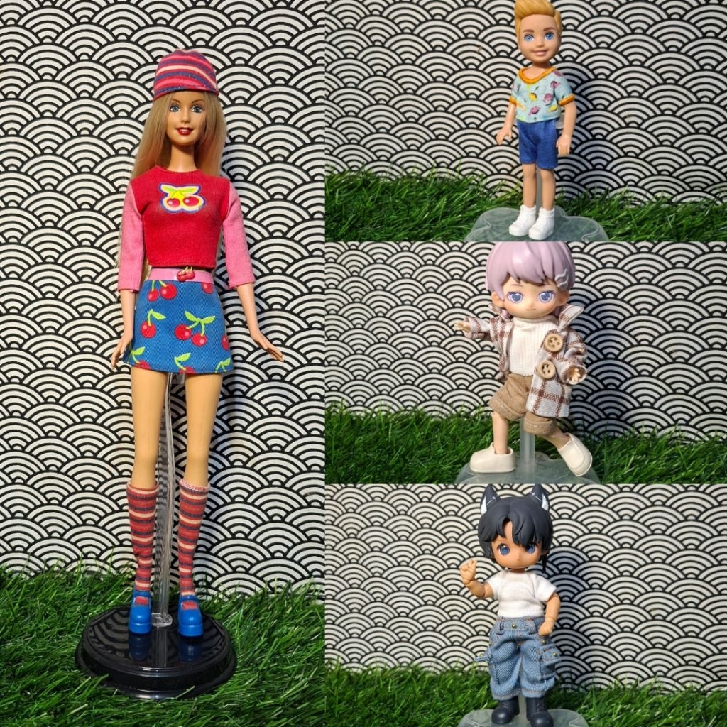 Standing Barbie, Ken, Chelsea, BJD Dolls dan Nagi Figure