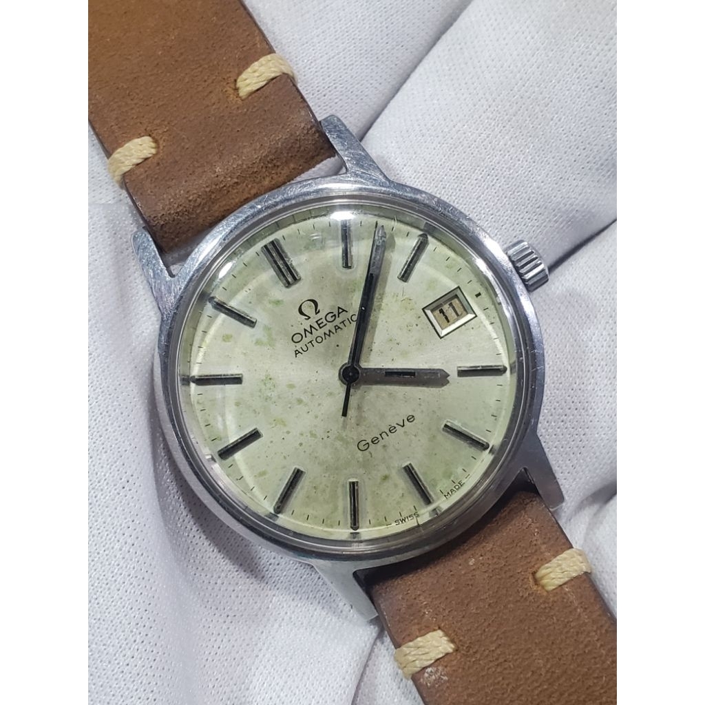 Jam Omega Geneve Vintage Original Cal.1012 Pria Preloved