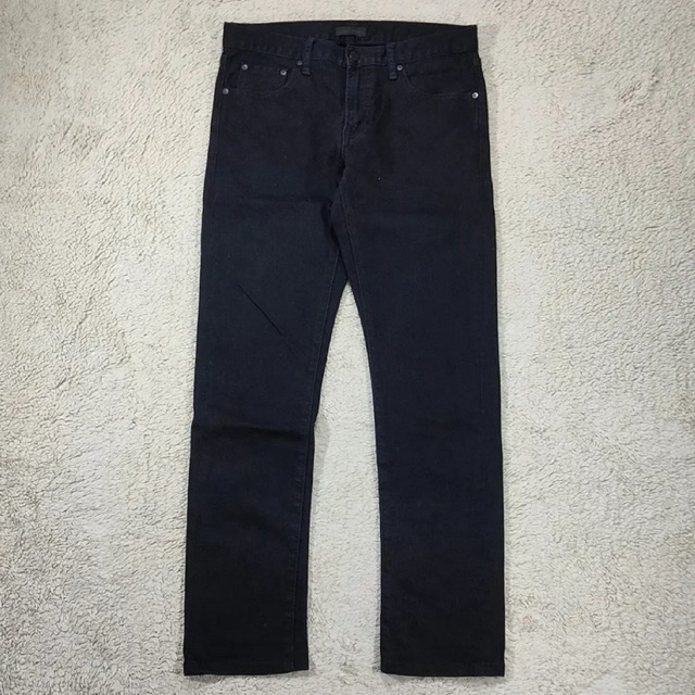 UNIQLO SELVEDG  LONG PANTS DENIM CORE BLACK