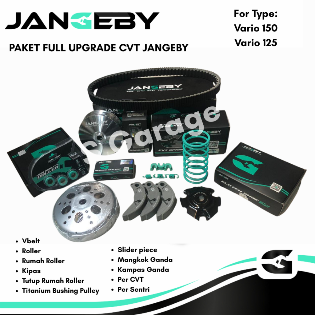 PAKET FULL UPGRADE CVT JANGEBY VARIO 125 150 PAKET KIRIAN JANGEBY