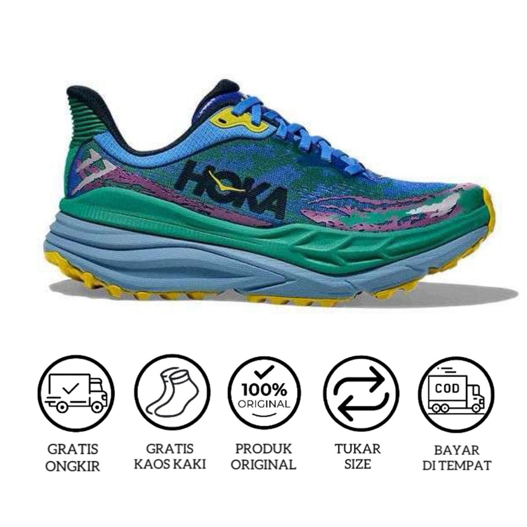 Sepatu Trail Run Hoka Stinson 7 Virtual Blue