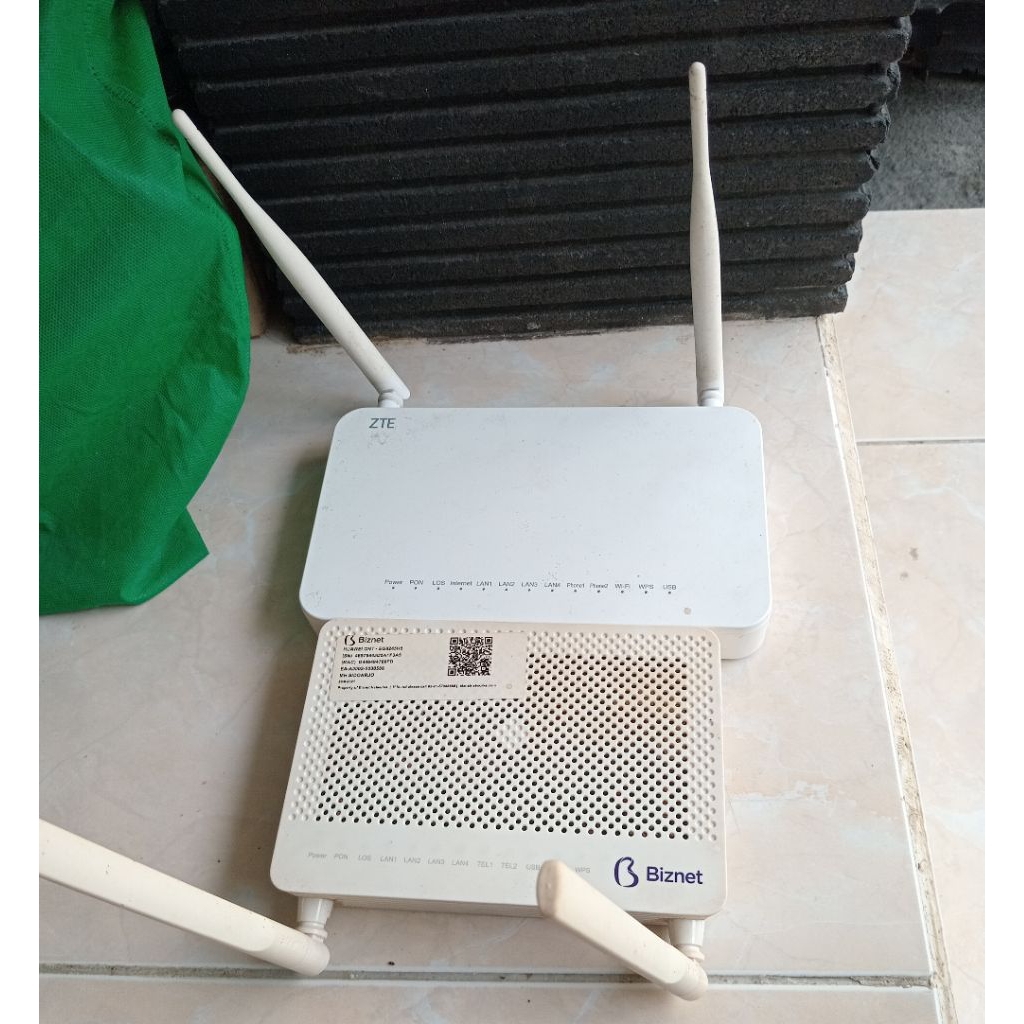 Router access point zte dan huawei biznet
