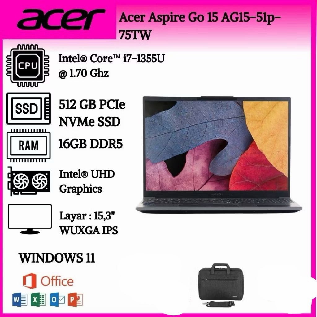 ACER ASPIRE GO 15 AG15 INTEL i7 1355U 16GB 512SSD