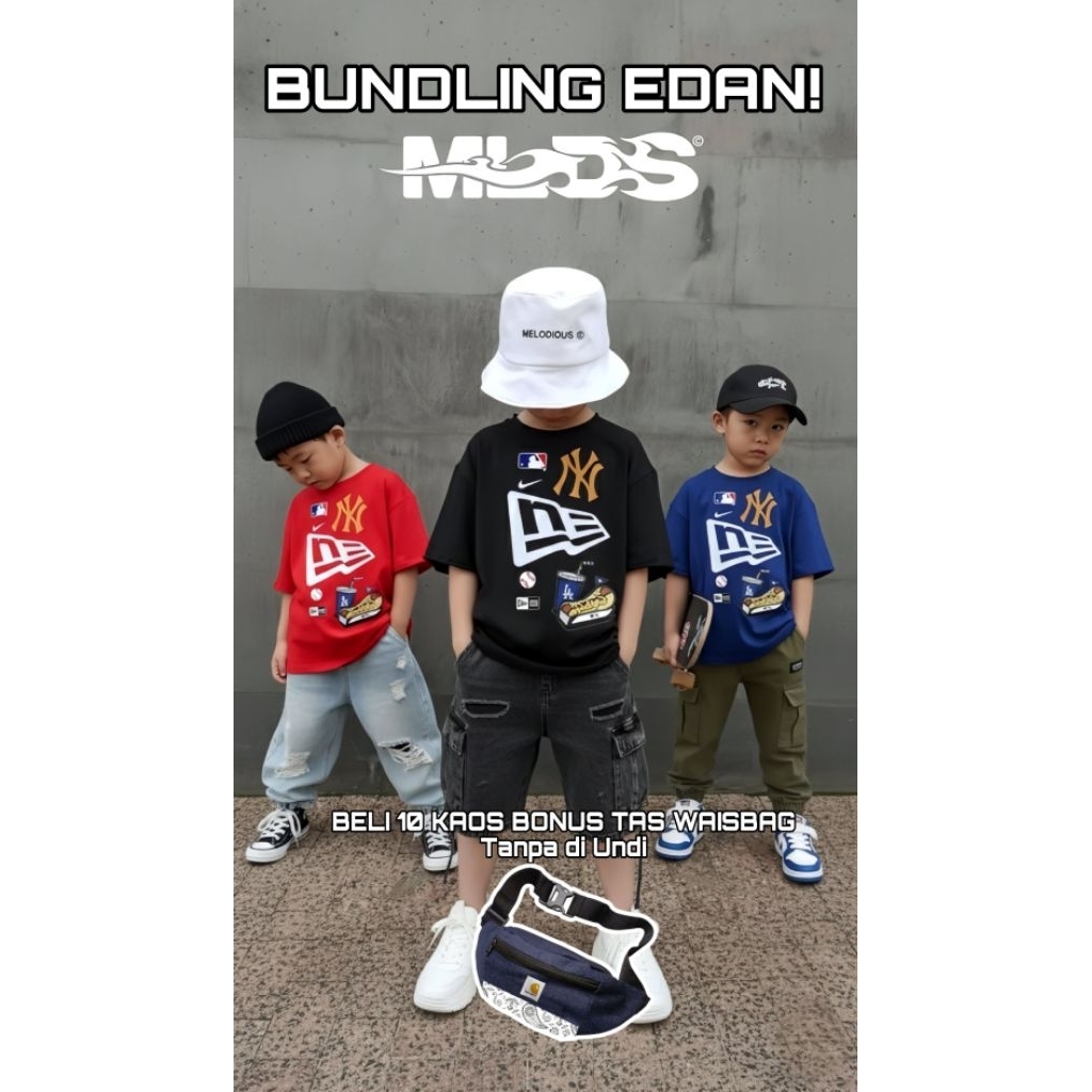 BUNDLING 10 pcs KAOS MLB original  MELODIOUS FREE TAS WB
