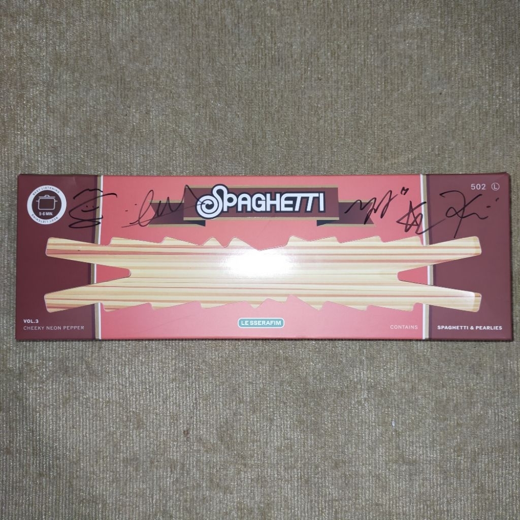 LE SSERAFIM "Spaghetti" Signed Album (silahkan baca deskripsi)