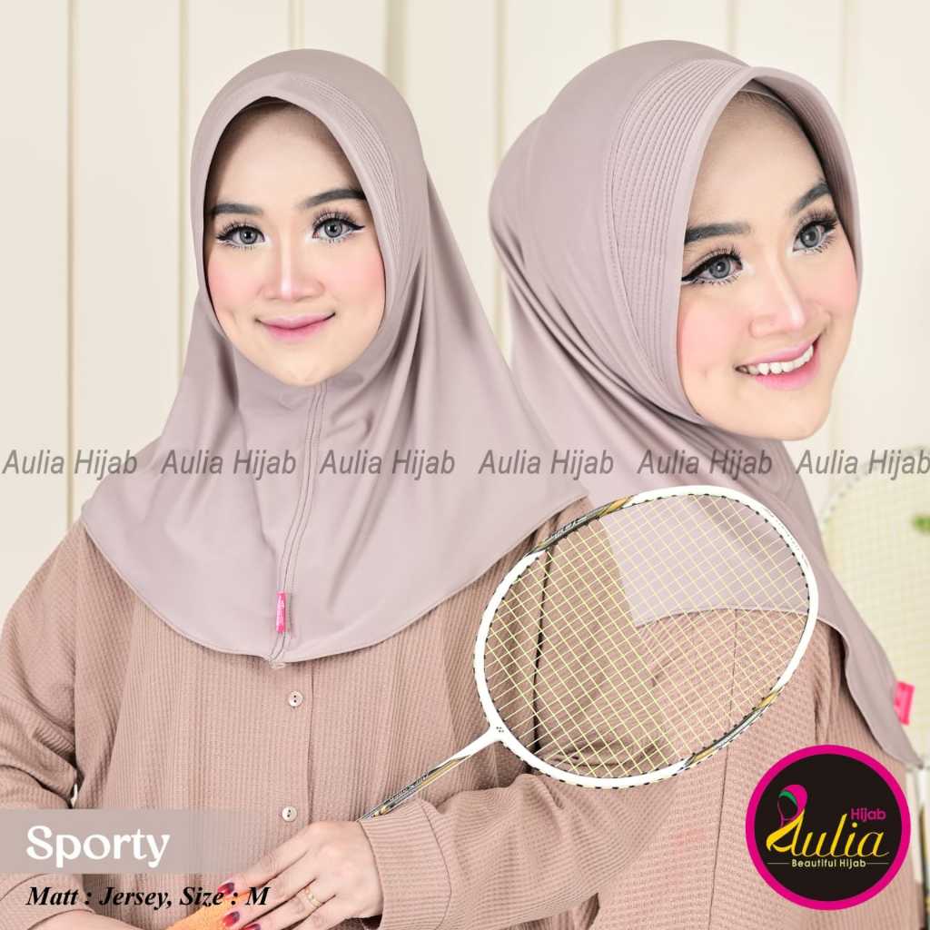 BERGO SPORT Jilbab Instan Aulia Hijab | Kerudung Daily Olahraga Pet Antem Adem Nyaman