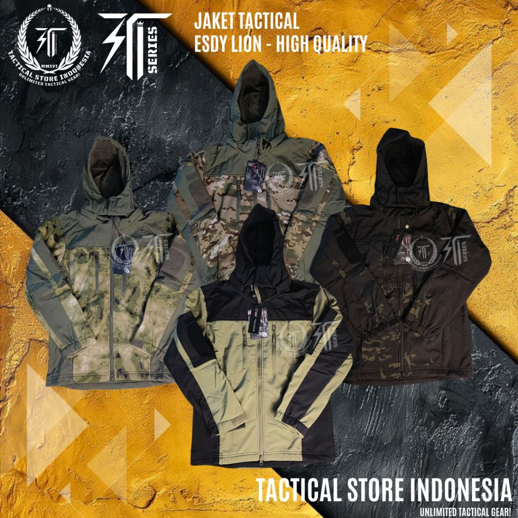 TSI SERIES ® 100% ORIGINAL JAKET TACTICAL ESDY LION - Jaket Tactical.Waterproof Windproof High Quali