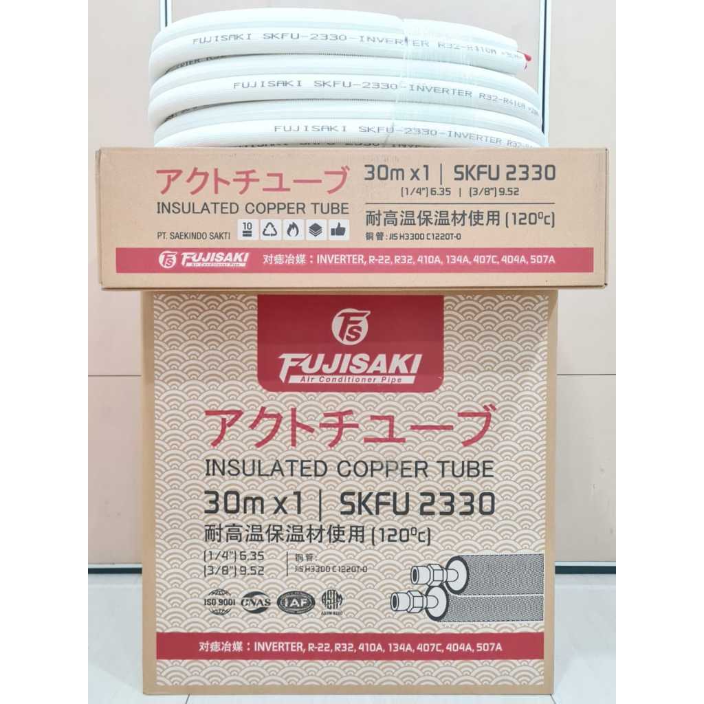Pipa AC Merek FujiSAKI 1/4 + 3/8 1/2PK S/D 1PK 30M  PER ROLL