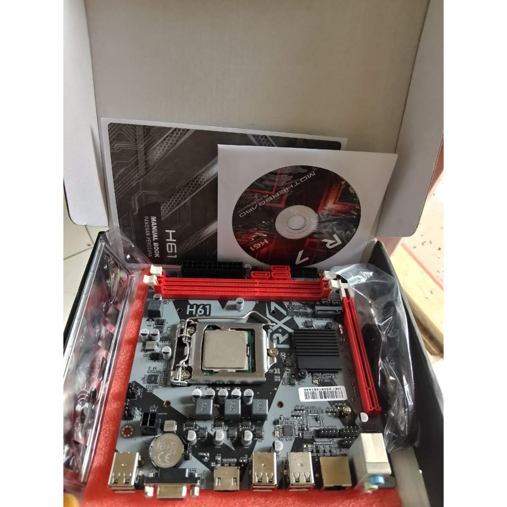 Mobo h61 B76 ddr3 baru Procesor i7 2600 3.4Ghz garansi