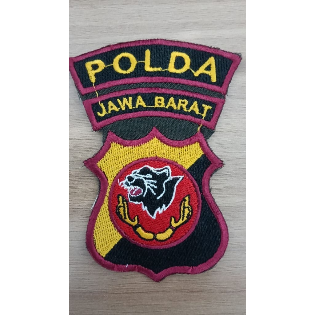READY STOK BORDIR LOGO POLDA JAWA BARAT