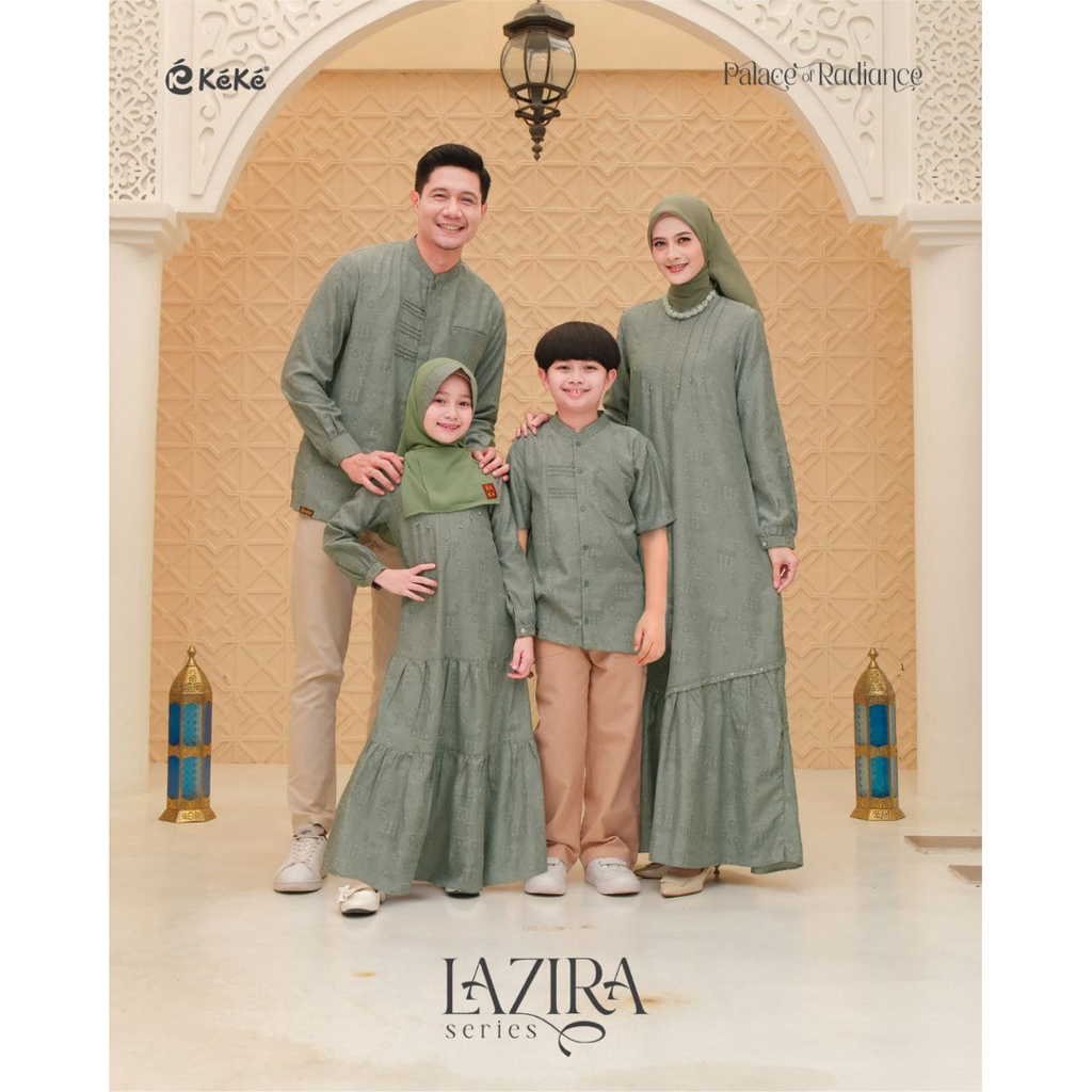 READY SARIMBIT KEKE 2026 LAZIRA SAGE / GAMIS KEKE LAZIRA SAGE / KOKO KEKE LAZIRA SAGE / GAMIS ANAK L