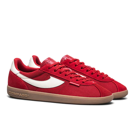 Sepatu Sneakers Compass Tribune Merah Gum Kanvas